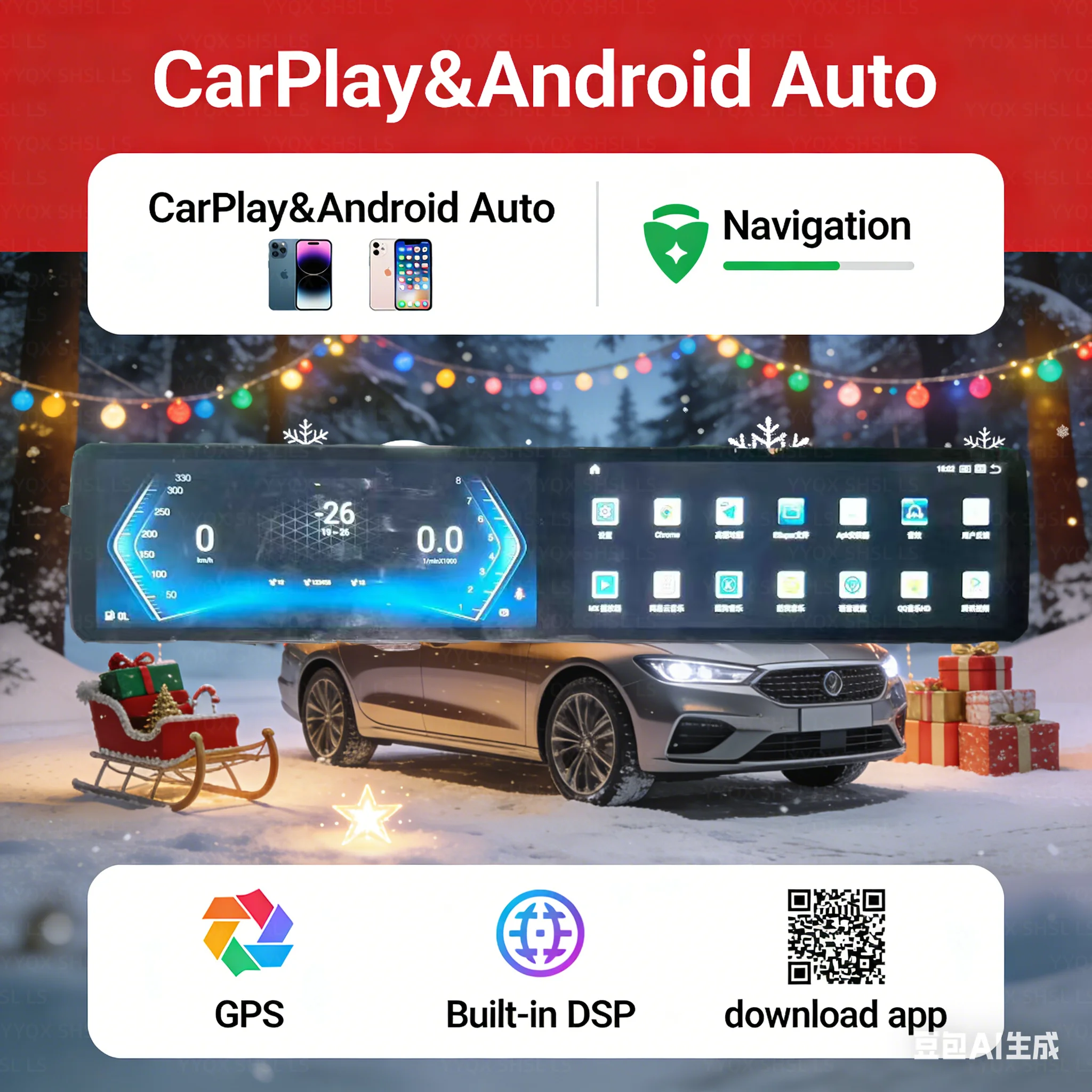 

24,6 "Для BMW 5 серии E60 E61E90 E91 2003-2010 Carplay Автомобильный радиоприемник GPS-навигация Стерео Android Авто Мультимедийный плеер Головное устройство