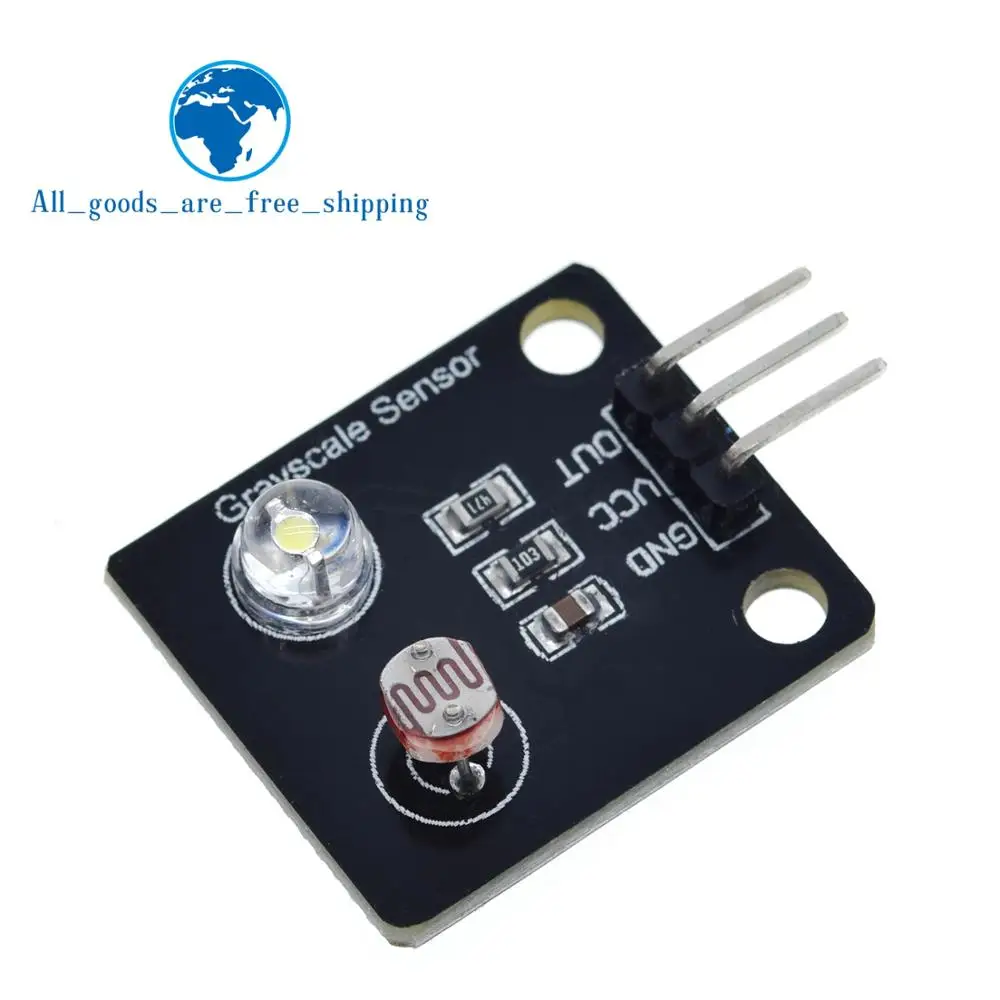 TZT 1/3PCS Photosensitive Resistor Light Sensors Analog Grayscale Line Finder Tracking Module For Arduino