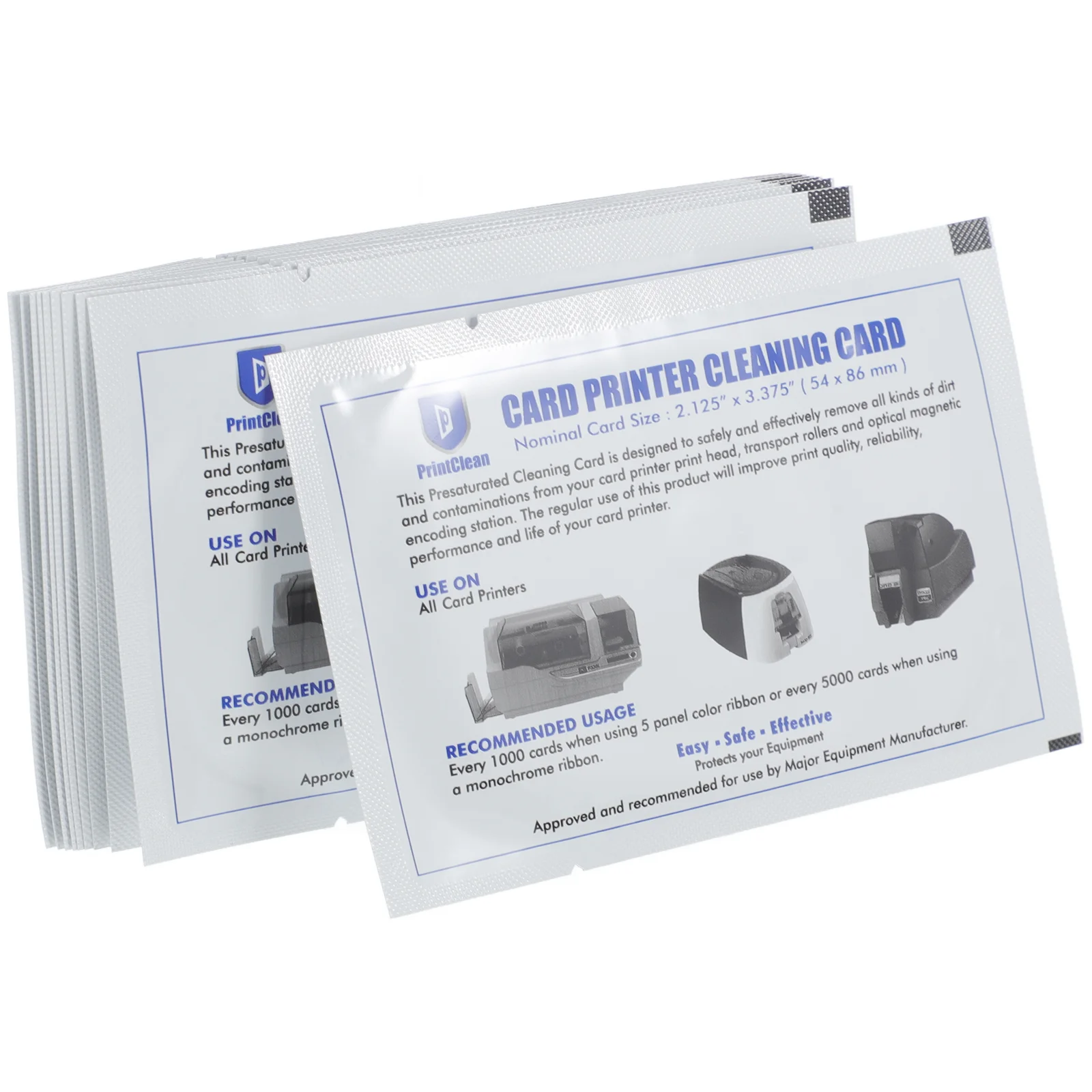 10 Pcs All Purpose Cleaner The Terminal Reusable Cleaning Cards Credit Machine Double Sided Reader Supply Pvc Dual