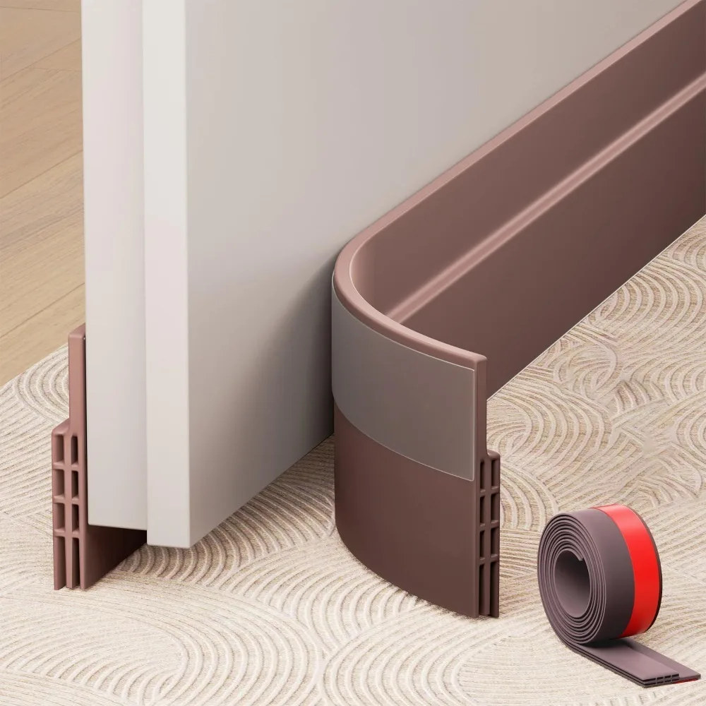 Soundproof Door Bottom Sealing Strip Insect Prevention Self-adhesive Draught Excluder Home TPE Door Draft Stopper Living Room
