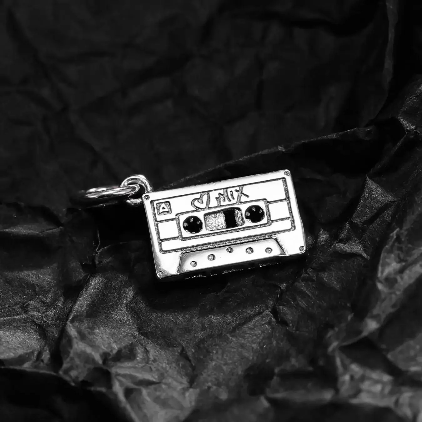 

DJ089 genuine 925 sterling silver keychain DIY silver jewelry Mixed magnetic tape pendant