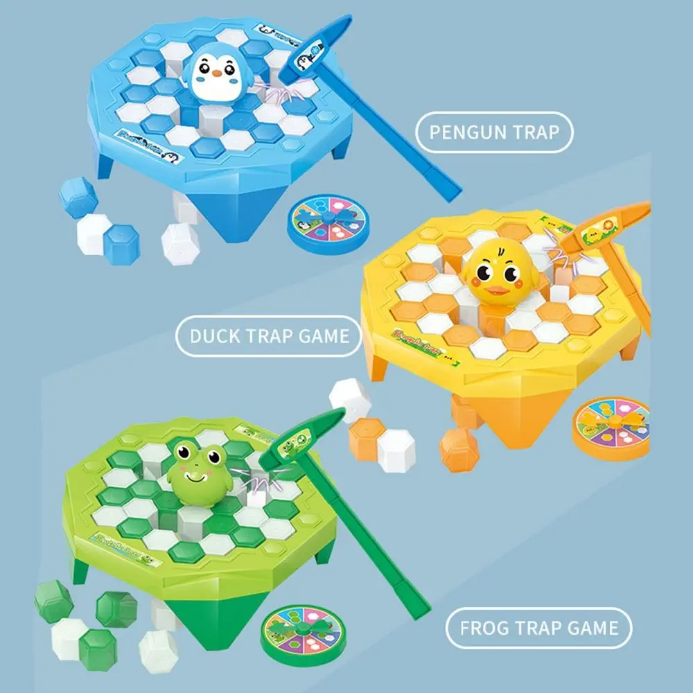 Funny Plastic Ice Breaking Game Toy Frog Penguin Green/Blue/Yellow Animals Adult Toys