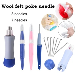 1/2 pcs wool felt 3/7 needle poke set DIY tool needle punch shank 7 needle wool tool appliqué craft needle punching needle punch