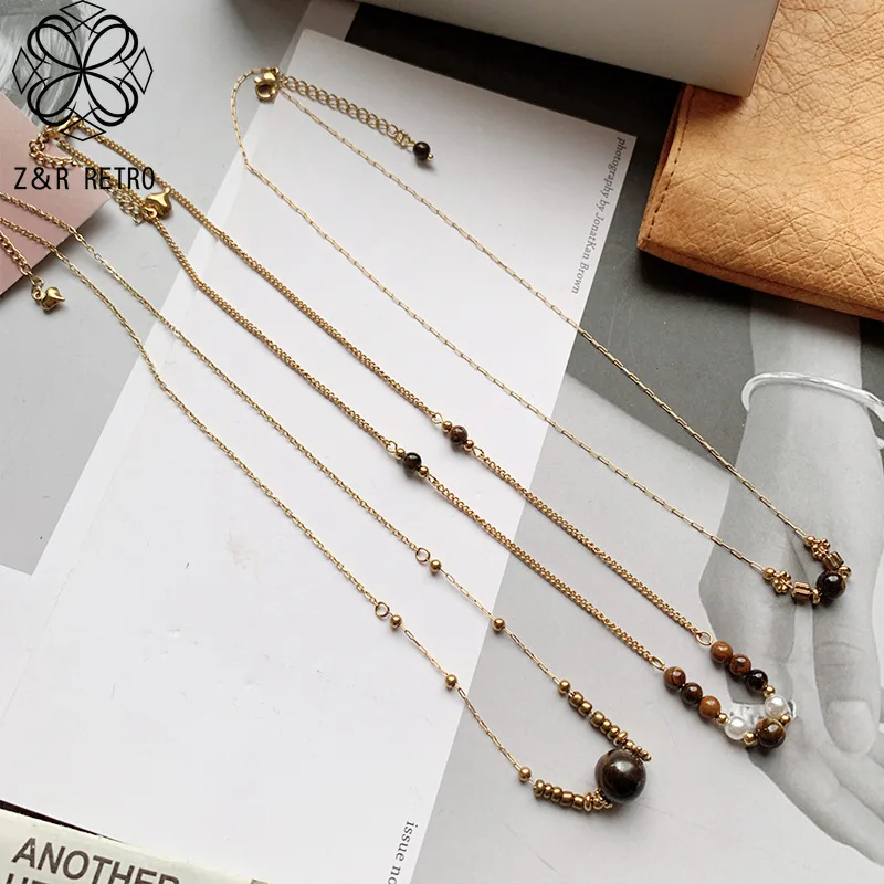 2025 Nuevo collar de ojo de tigre de acero Ti Chic Uniq Melanin Niche Design Gargantilla, Flex Insta Style Classic Fash