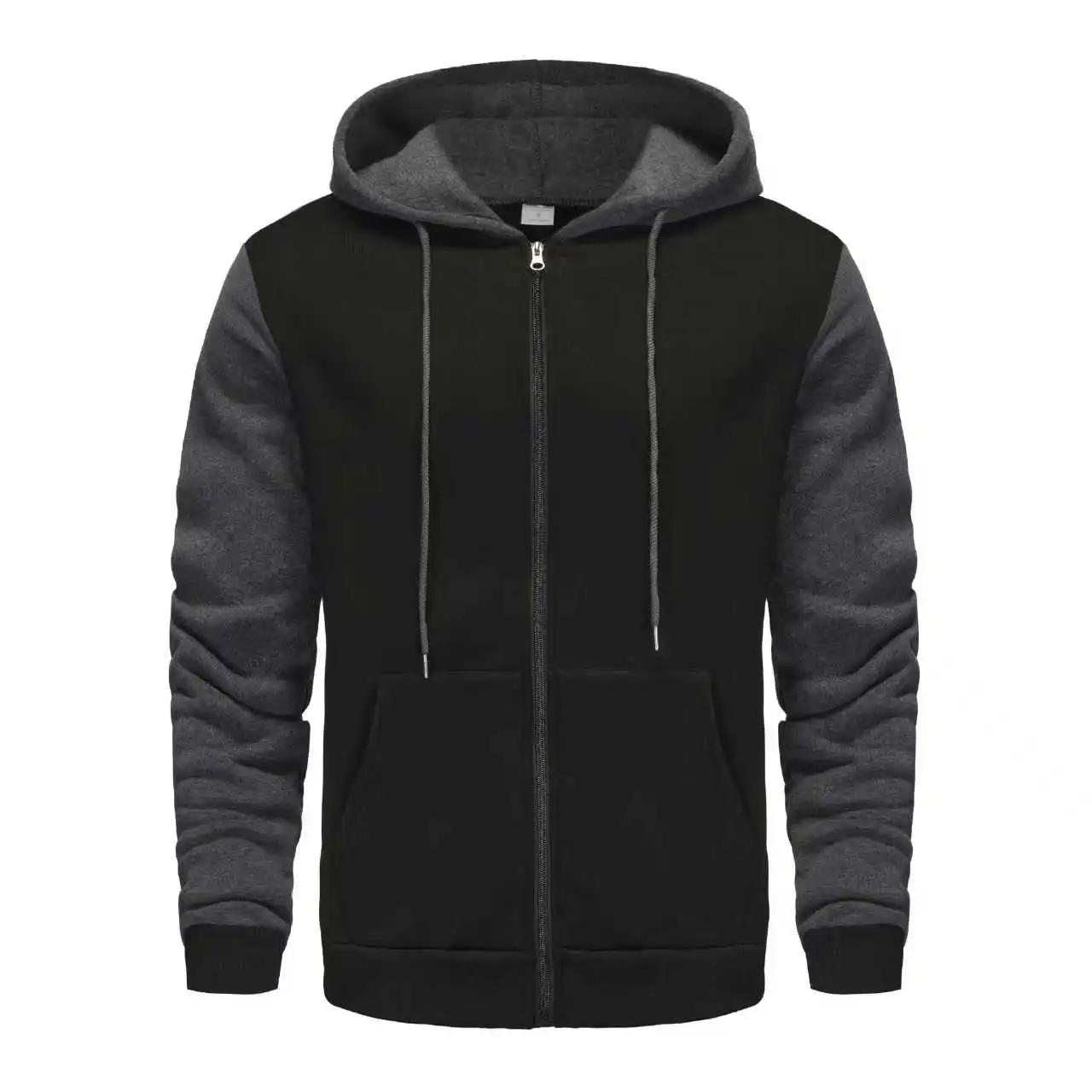 Men's Hoodies Long Sleeve Sweatshirt Zipper Design Hooded Sweatshirt for Men Clothing Sportswear Slim Fit Casual Jacket