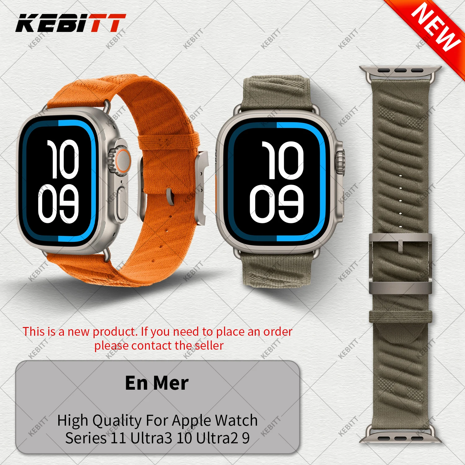 New Kebitt En Mer Bleu Nuit Single Tour Iwatch Band For Apple Watch Ultra 3 2 Series 1110 9 8 7 6 5 4 SE 3 Strap 46MM 45 49MM