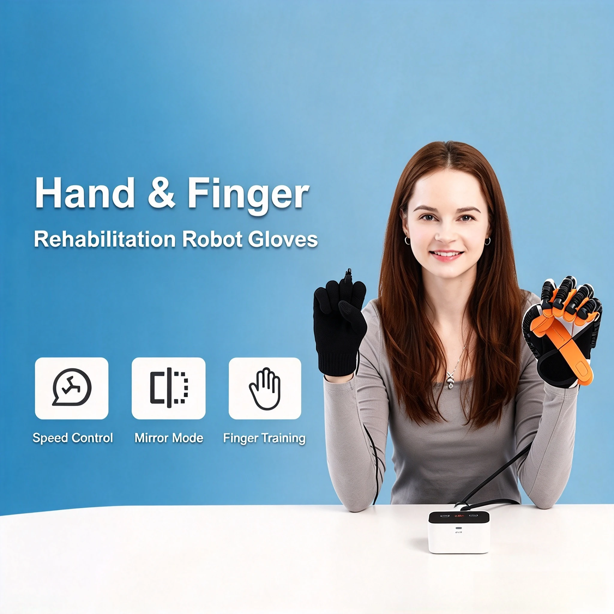 Electric Rehabilitation Equipment Robot Gloves Stroke Hemiplegia Cerebral Infarction Training Finger Hand Function Exerciser