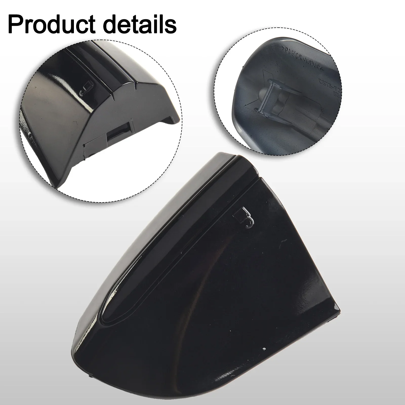 Black Door Handle Cover Door Handle End Cap Appearance Shape Size Front Placement High Quality Material Left Placement