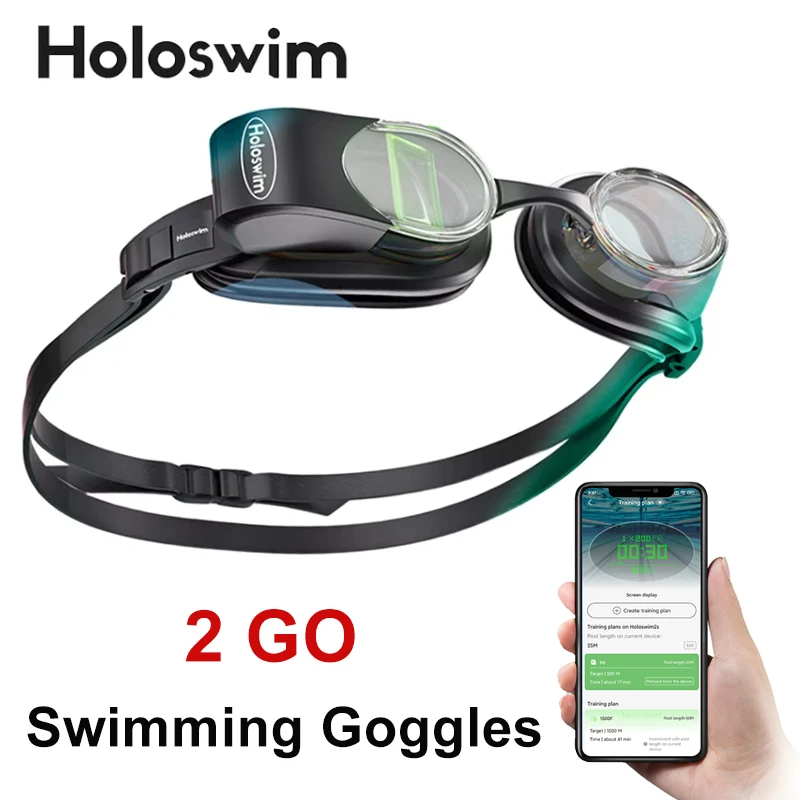 НОВЫЕ очки для плавания Holoswim 2 GO AR, умные очки, водонепроницаемые очки для плавания с метрикой в реальном времени, фитнес-трекеры