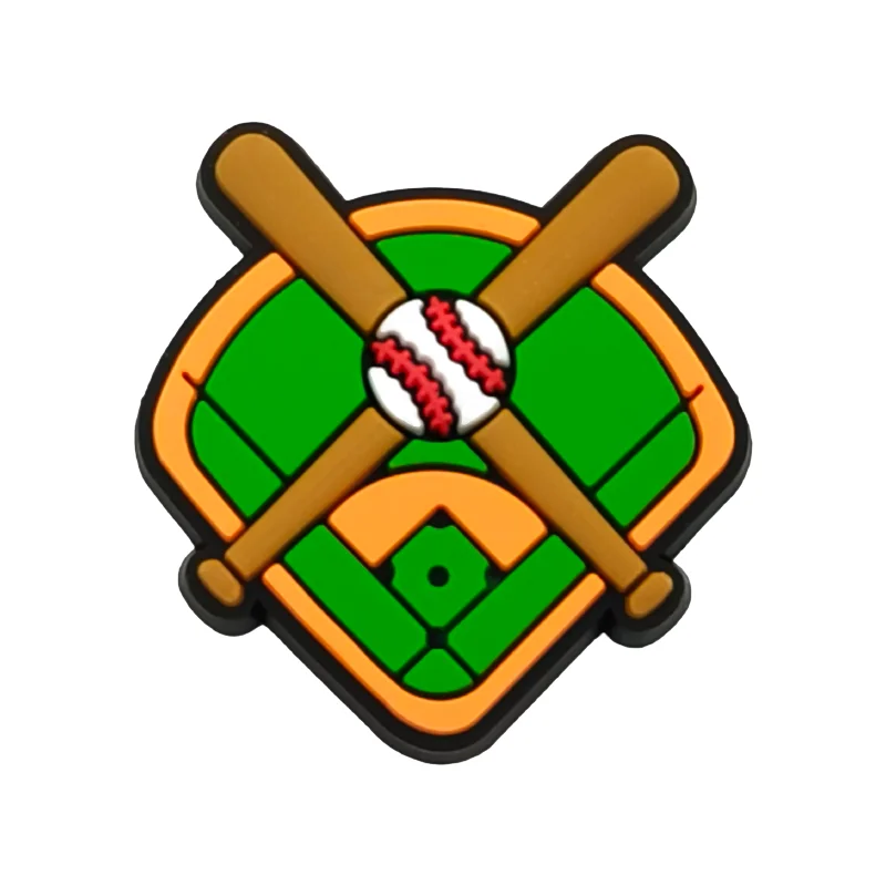 1Pcs baseball Shoe Charms For Slides Sandals, PVC Shoe Decorations Accessories For Christmas Birthday Gift Party Favor