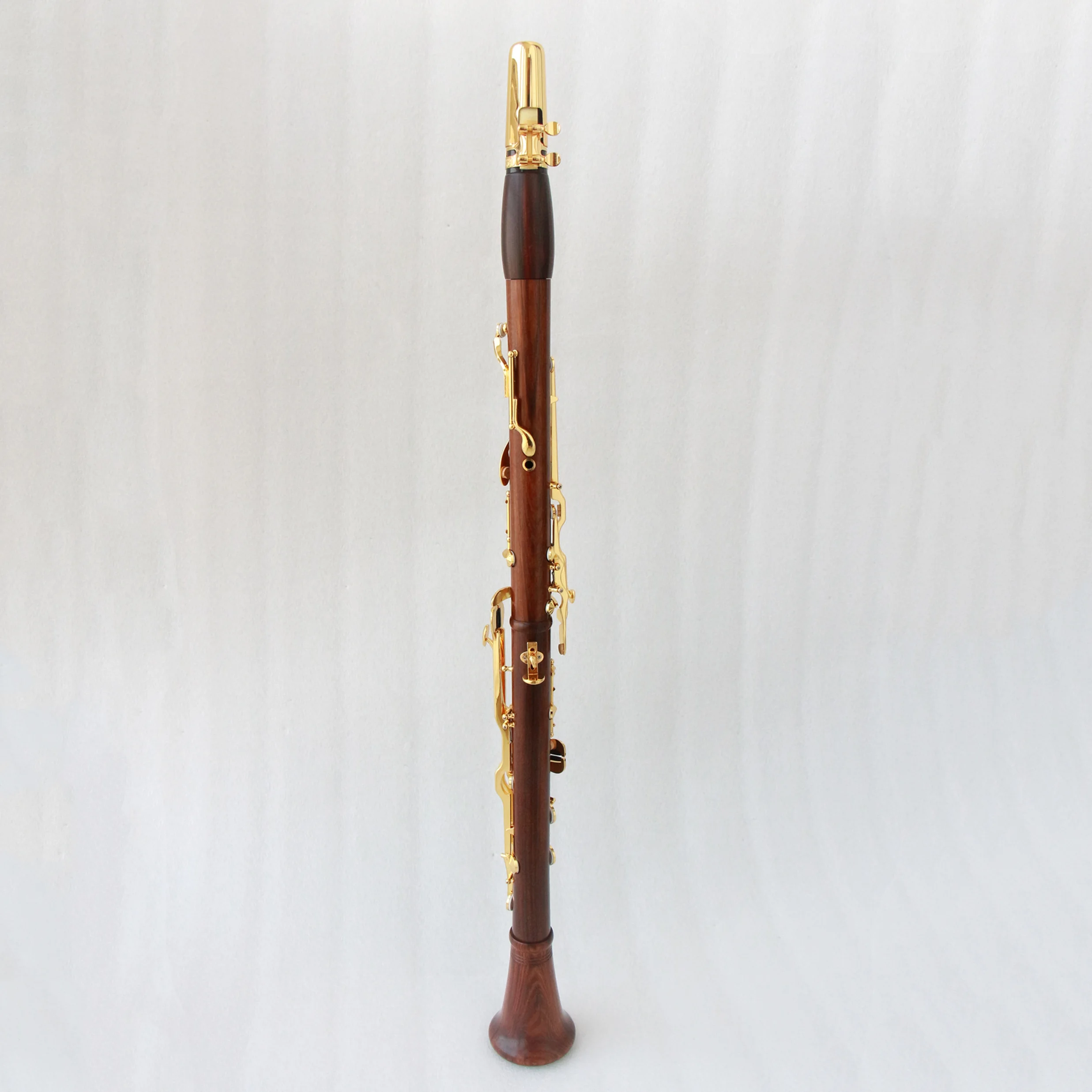 Clarinete de palisandro de buena calidad, sistema alemán, 18 teclas, instrumento musical profesional, llave dorada