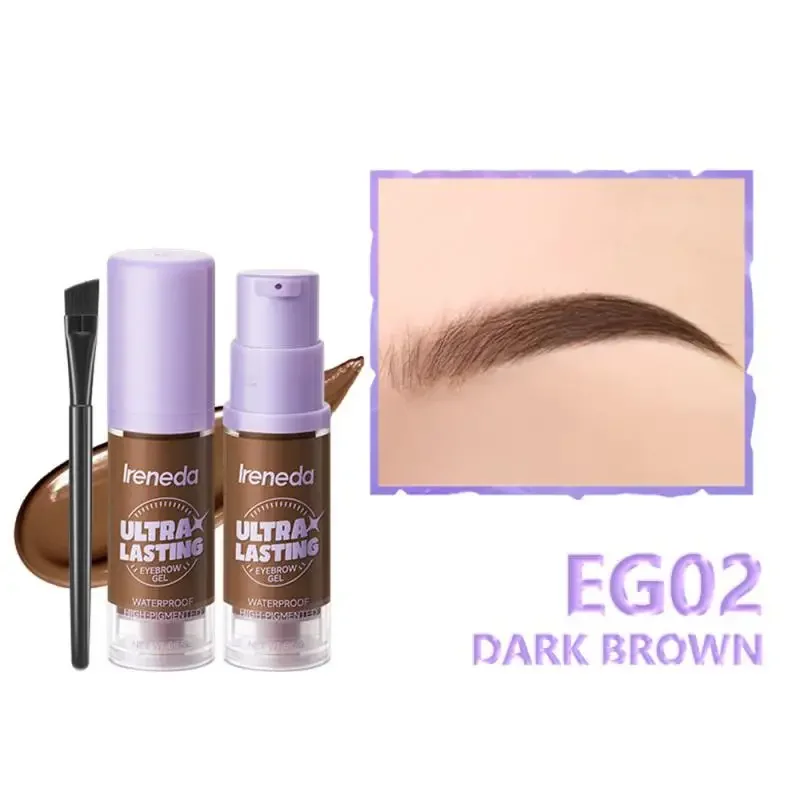 Heallor Eyebrow Cream Waterproof Easy To Wear 3 Color Cosmetics Liquid Brow Tint With Brush Long Lasting Eyes Makeup Brow Tattoo