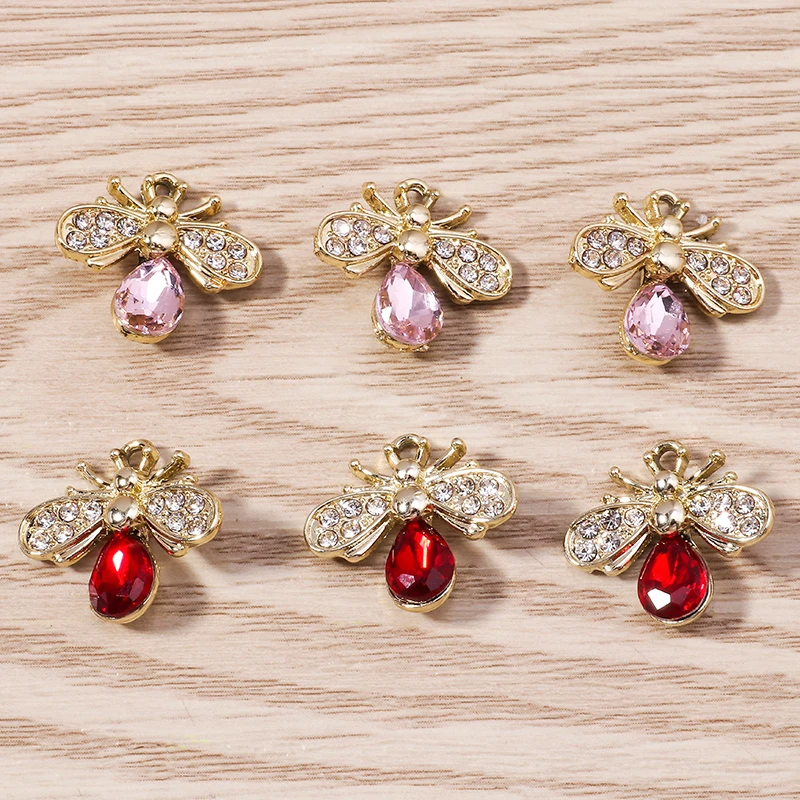 10 Stück elegante Kristall-Charms für die Schmuckherstellung, Liebesherz, Tierfuchs, Fischkrone, Charms-Anhänger für DIY-Halsketten, Ohrringe, Geschenk – Detail 16