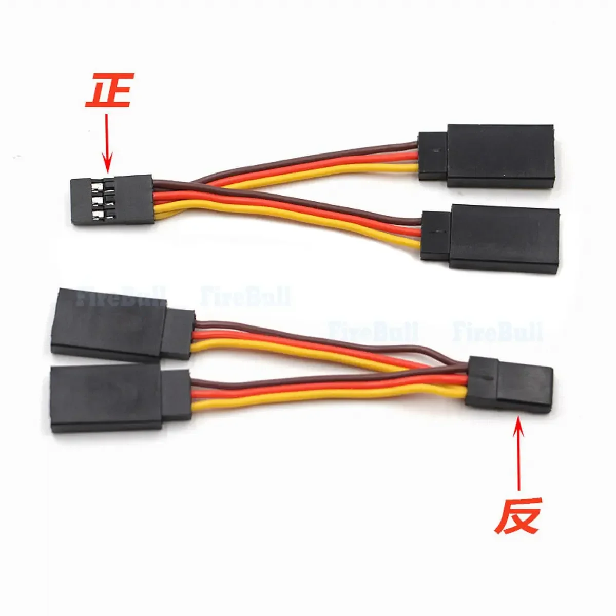 1 2pcs /5pcs 90mm Servo Splitter Cable,1 Male to 2 Female JR Style Servo Y Harness Cables Extension Lead Wire for RC Car Drone