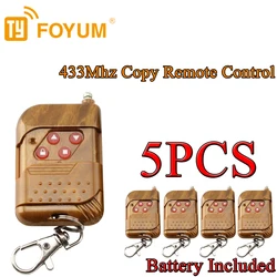 5PCS Duplicate Garage Door Remote Control 433MHZ Electric Garage Door Key Wireless Duplicate Remote Control Metal 4 Button 315M