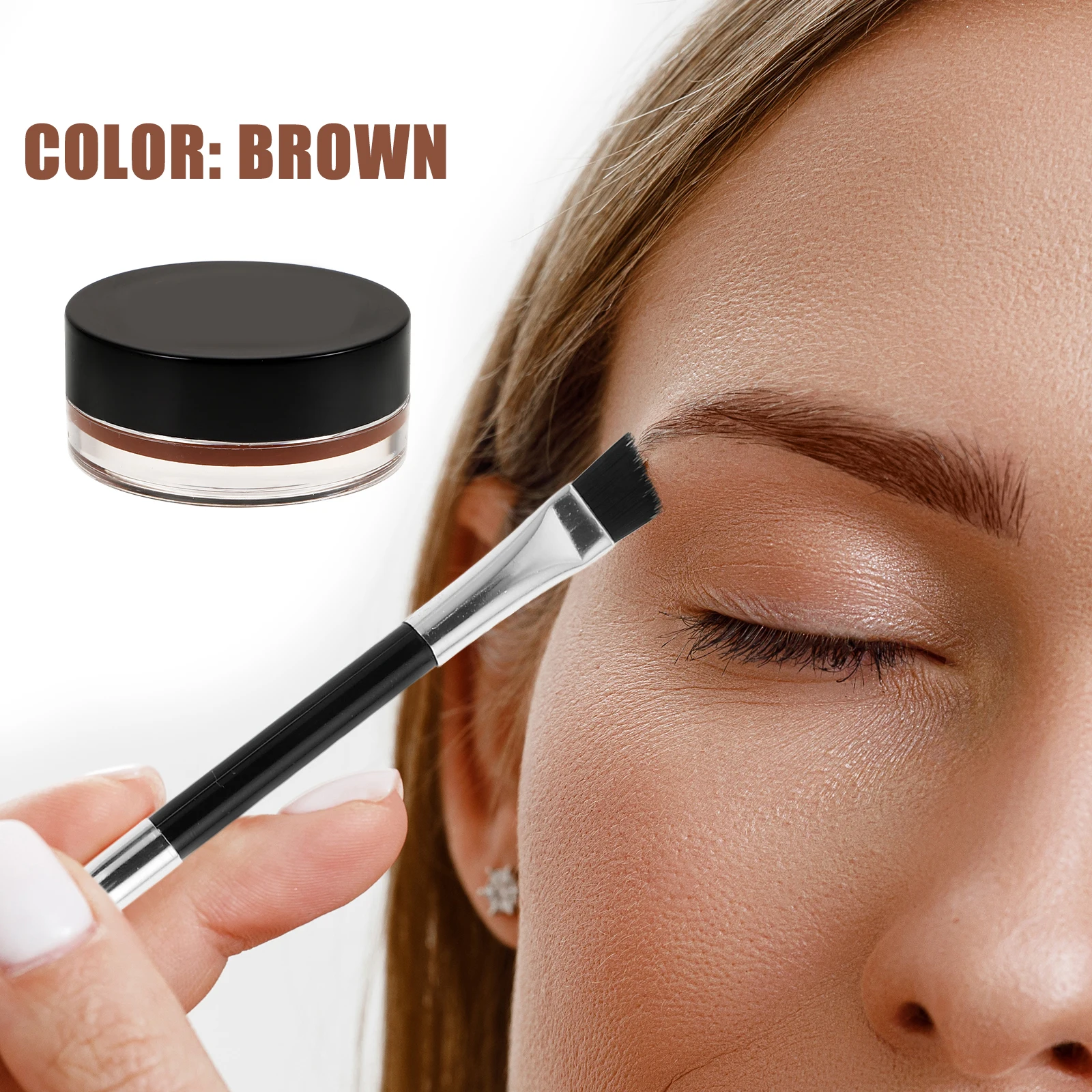 Wodoodporny żel do brwi z kawową formułą utrwalającą, naturalny, zwiększający objętość, modelujący brwi na cały dzień, żel do makijażu brwi.
