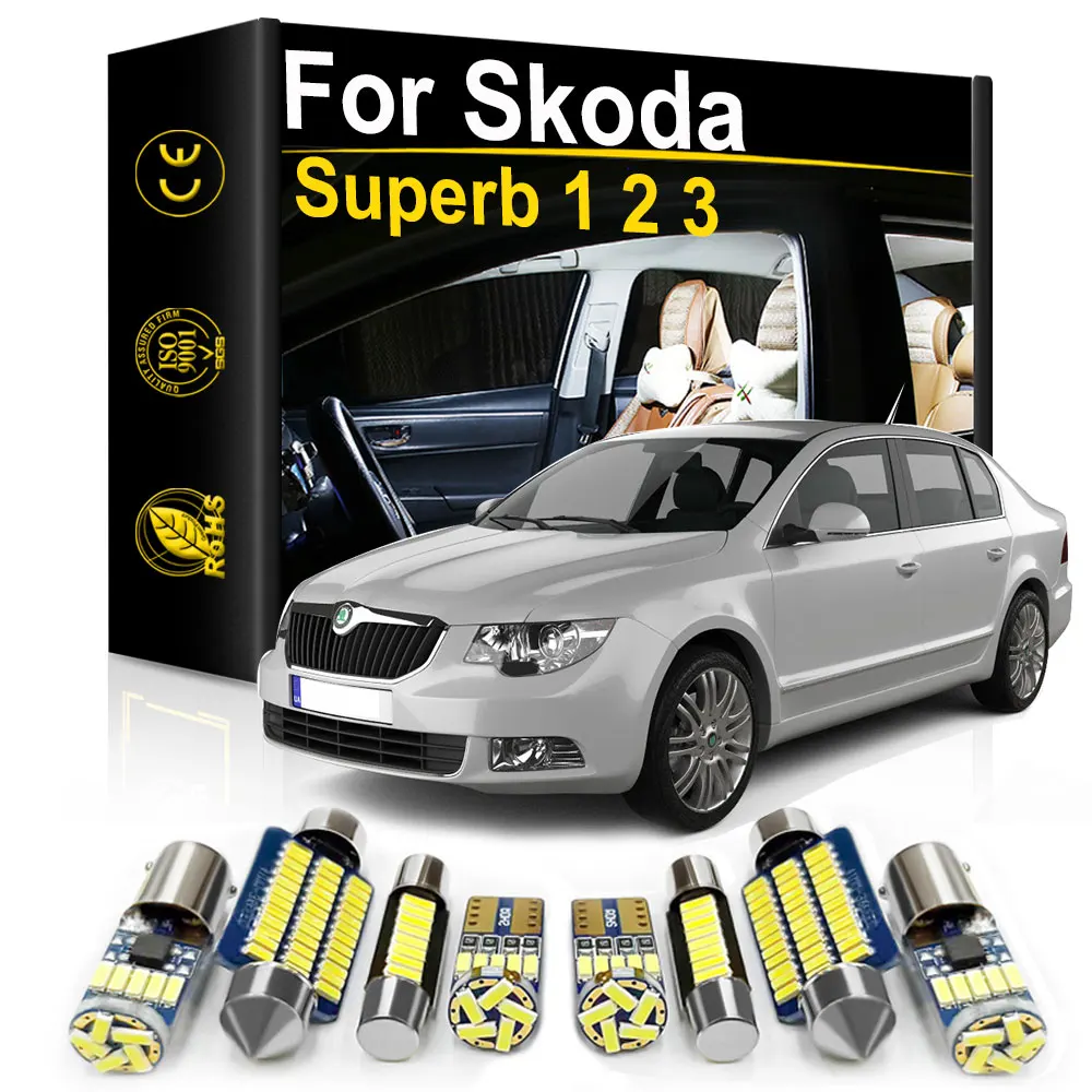 Per Skoda Superb 3 2 1 Combi MK1 MK2 MK3 2001 2012 2014 2016 2017 2018 2021 accessori Canbus Car Interior LED Light Kit