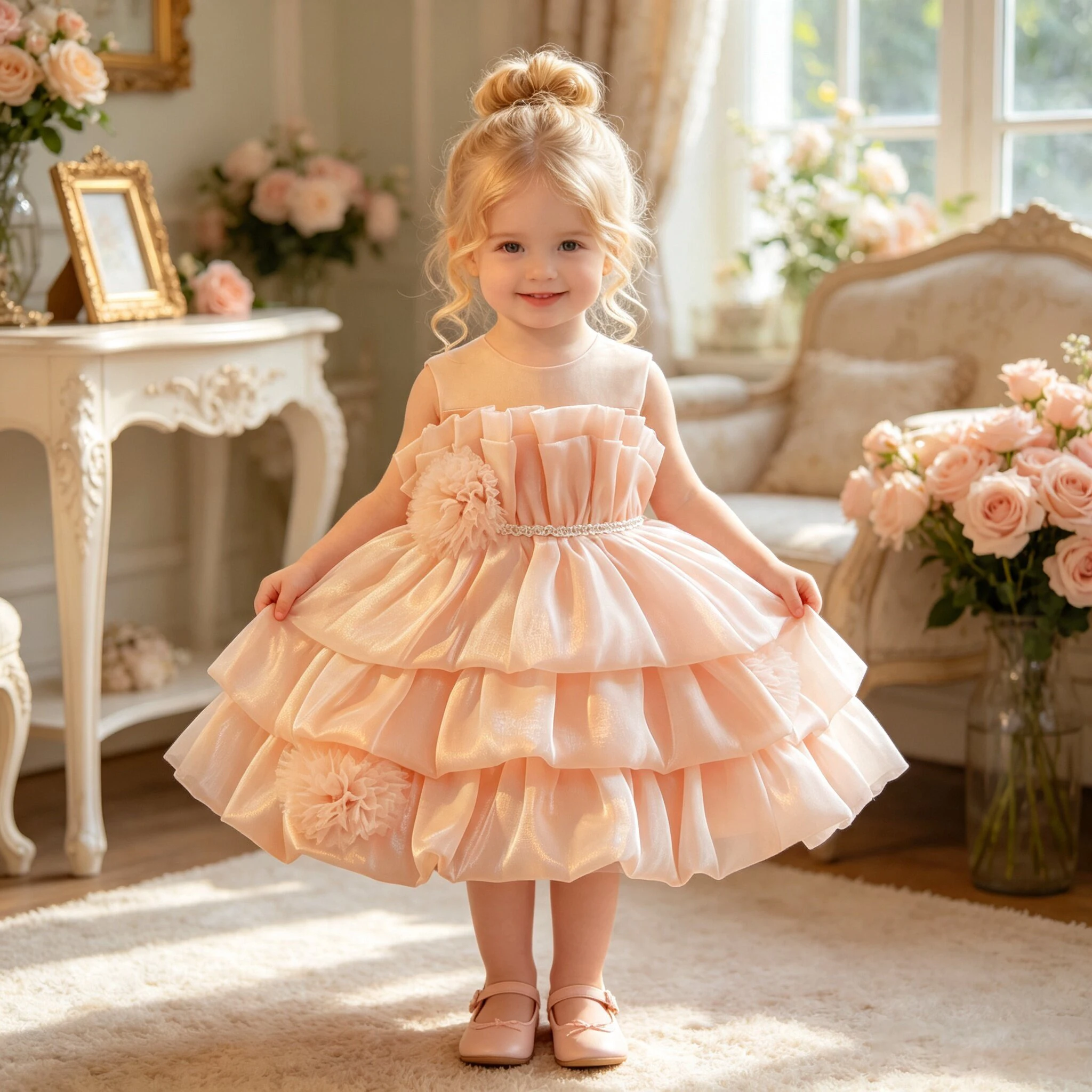 Große Schleife Baby Brautjungfern Party Mädchen Kleid Kleinkind Kleinkind 1. Geburtstag Hochzeit Abschlussball Prinzessin Kleider Baby Tutu Abendkostüme