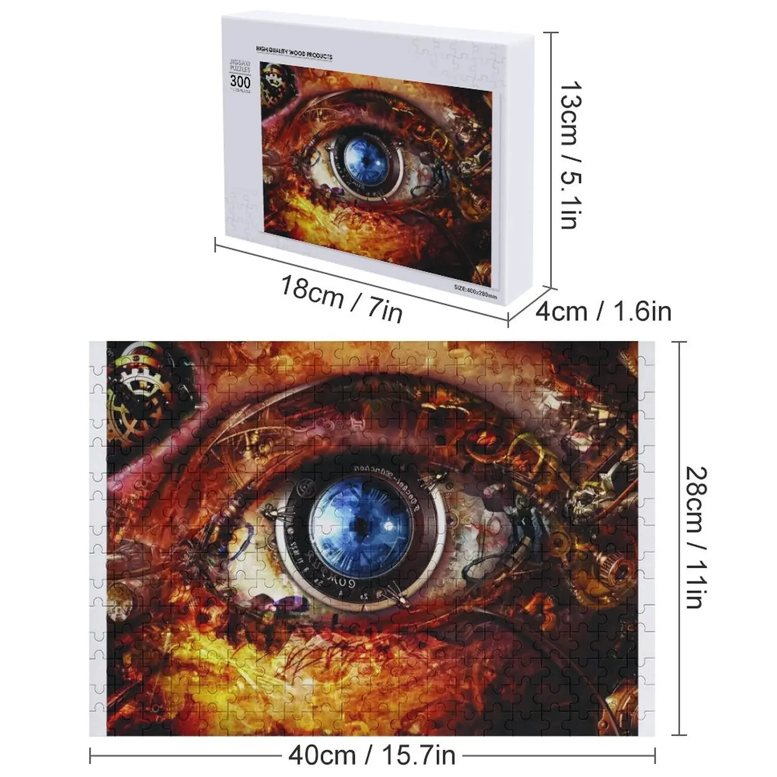 Surreal Steampunk All Seeing Eye da Fonebook Jigsaw Puzzle Regalo personalizzato Puzzle in legno personalizzato