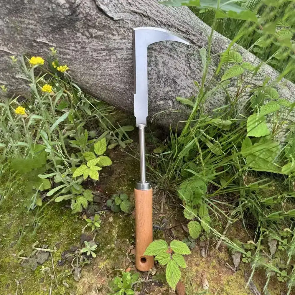 Stainless Steel Gap Weeding Tool, L-shaped Multi-purpose Garden Hand Tool, Used for Clearing Weeds in Yards, Terraces, and Lanes