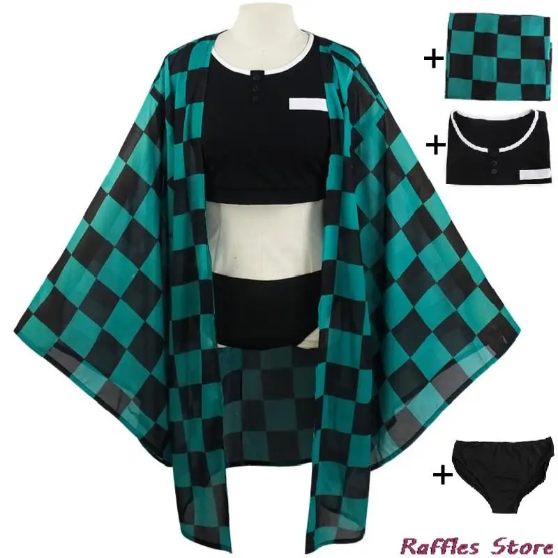 

Anime Kamado Tanjirou Cosplay Costume Sexy Woman Swimsuit Swimwear Halloween Carnival Party Suit