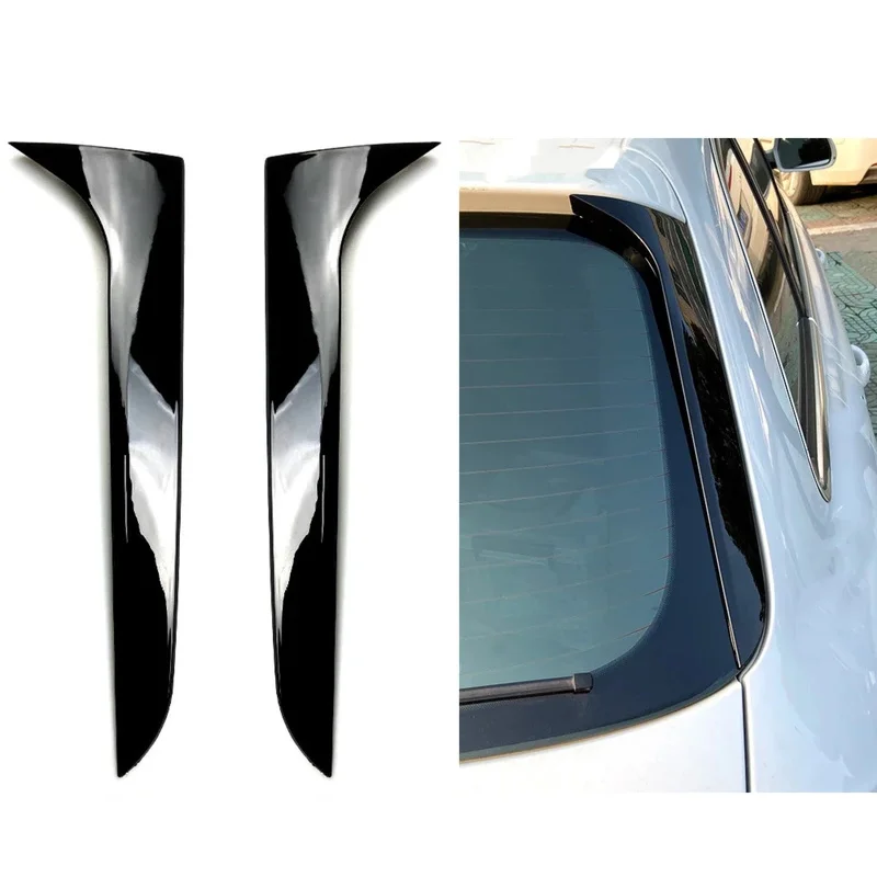 Car Rear Window Side Spoiler Wing For Audi A4 B8 Allroad Avant 2009-2016 ABS Body Kits Tuning Sticker Spoiler Gloss Black