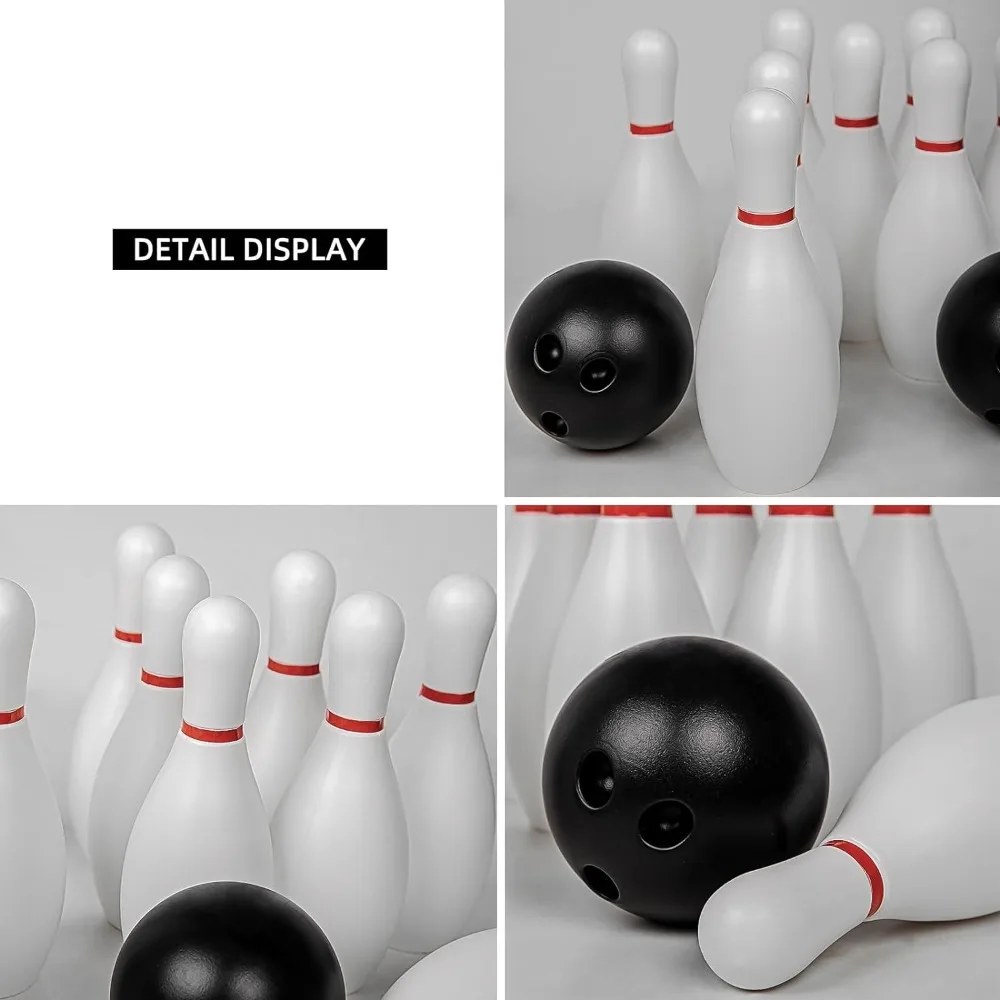 12pcs/set, PVC Indoor/Outdoor Bowling Set With 10 Bowling Pins & 2 Balls, Durable & Portable Family Game Supplies