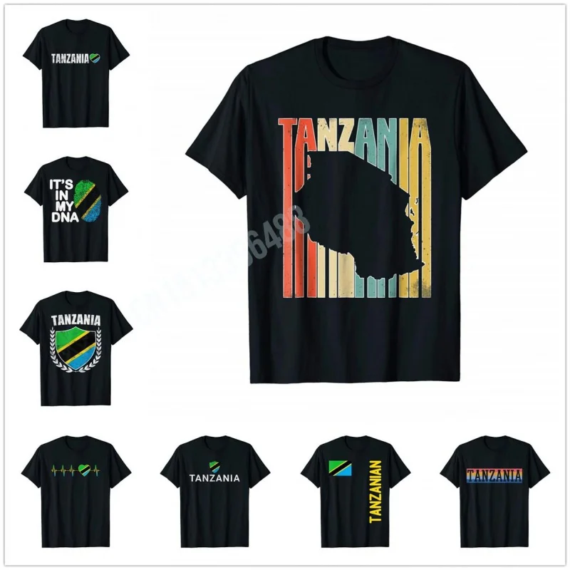 Men Women T Shirt More Design Tanzanian Flag And Tanzania Roots T-Shirt Tops 100% Cotton  Tees