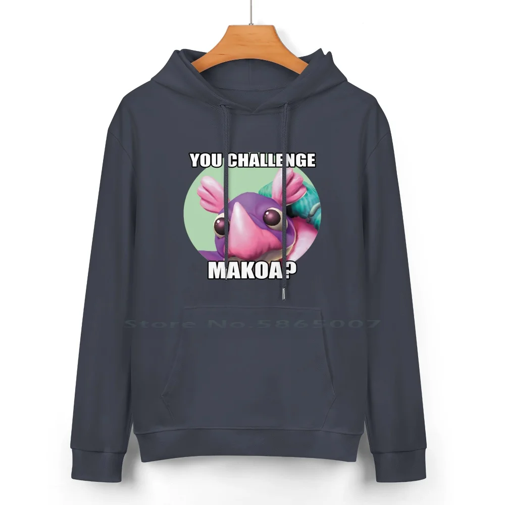 You Challenge Makoa ? Pure Cotton Hoodie Sweater 24 Colors Makoa Paladins Rpg Videogames Esports 100% Cotton Hooded Sweatshirt