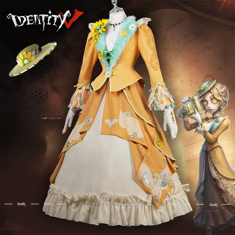 Identity V Journalist Cosplay Costume Wig Alice DeRoss Dress Coat