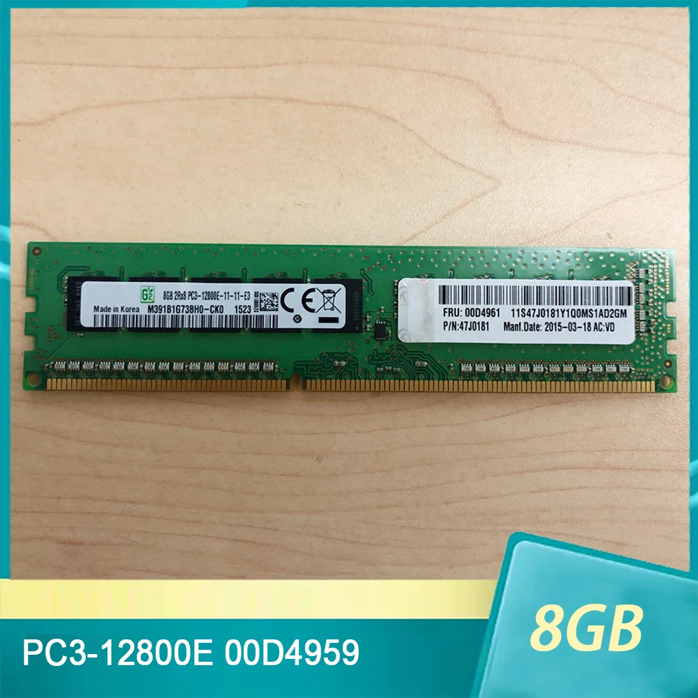 For IBM RAM 00D4959 00D4961 47J0181 PC3-12800E 8GB DDR3 1600 Server Memory