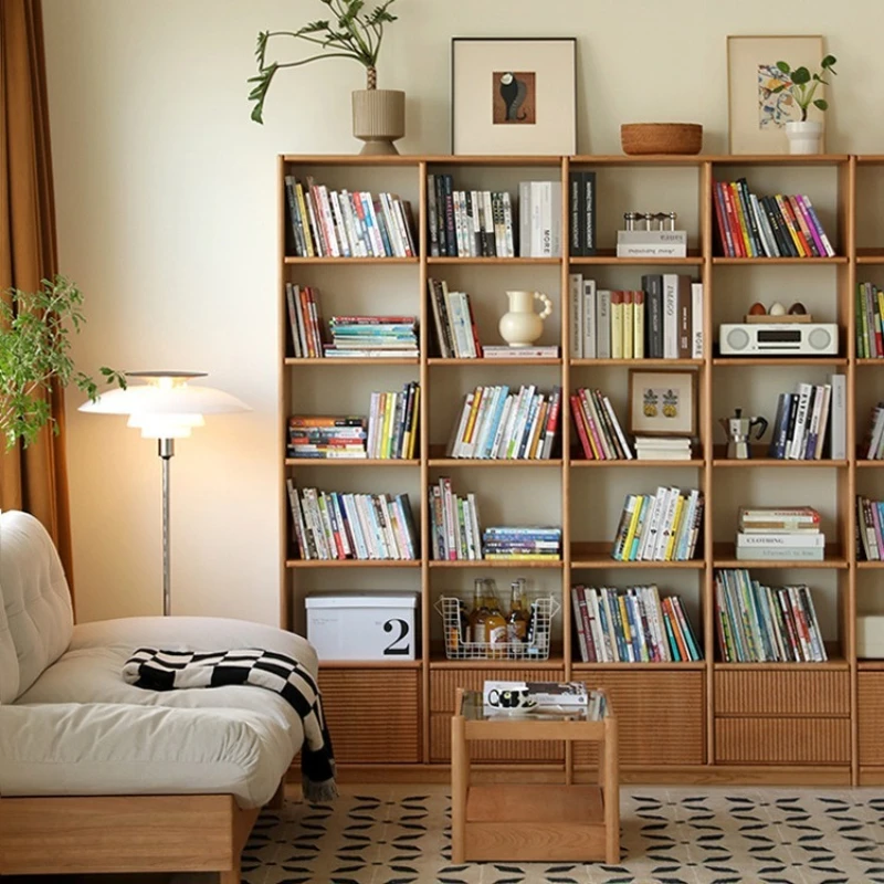 収納オーガナイザー本棚北欧リビングルームシンプルな多機能本棚寝室木製家具Boekenkast MH40SJ