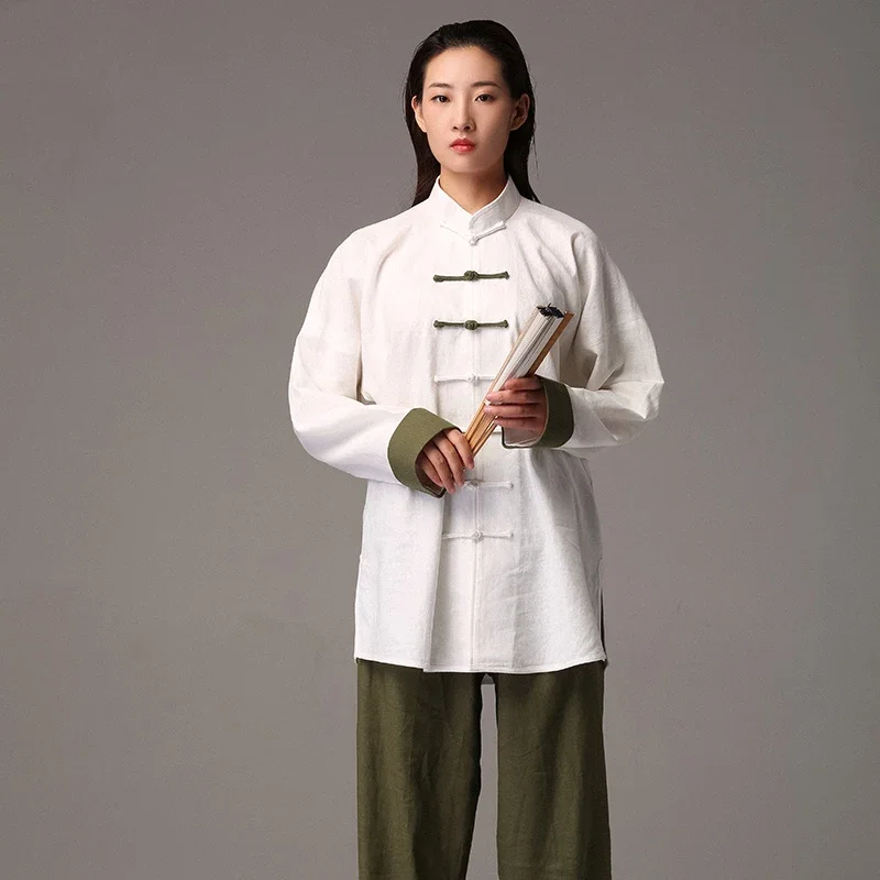 Linen Tai Chi Clothes Wushu Clothing Kung Fu Dress Martial Art Uniform Unisex Women And Men Kun Master Multicolor 2023 New Style