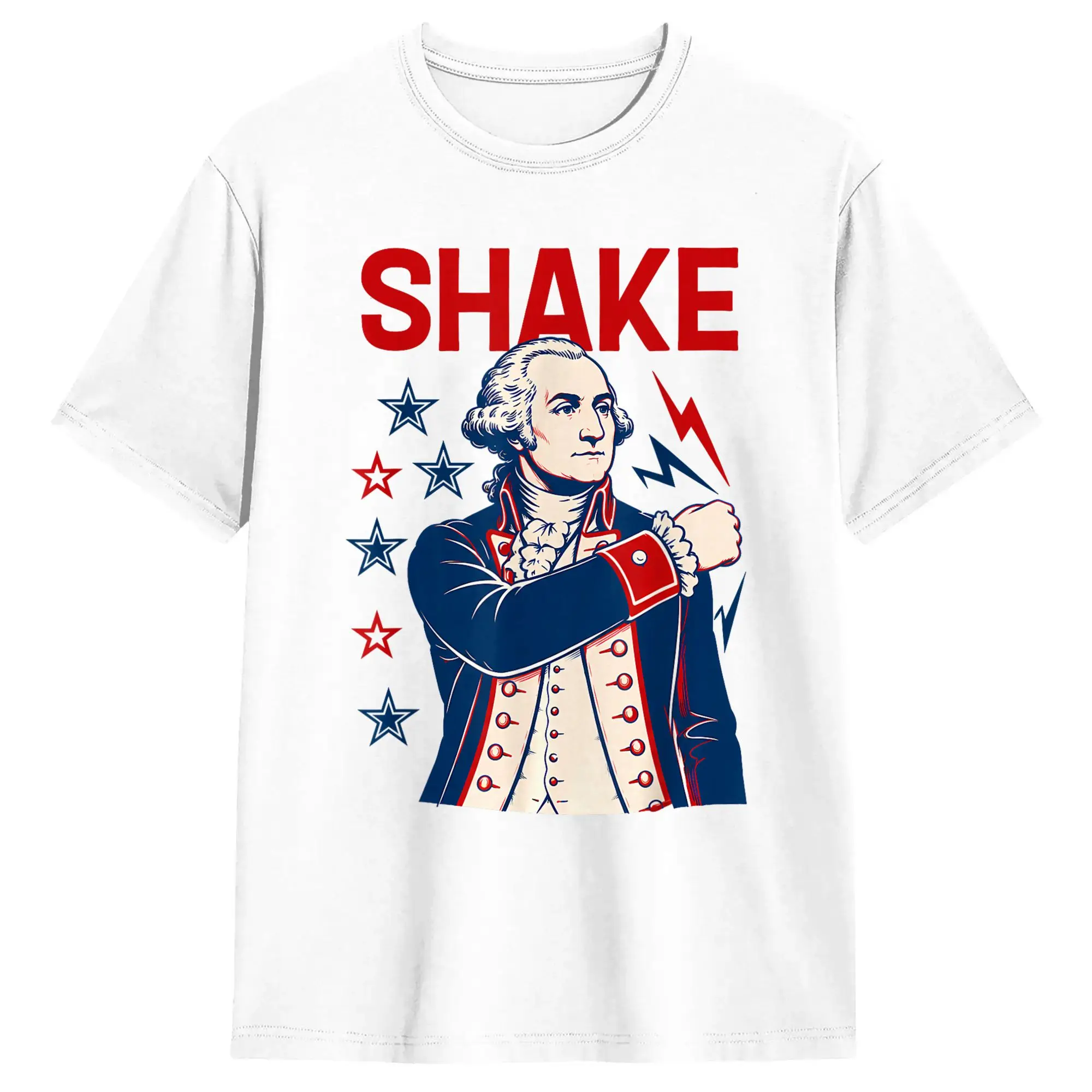 Vintage Funny Shake and Bake 4th of July T-Shirt for Men Crew Neck 100% Cotton T Shirt  Short Sleeve Tees Birthday Gift Clothing