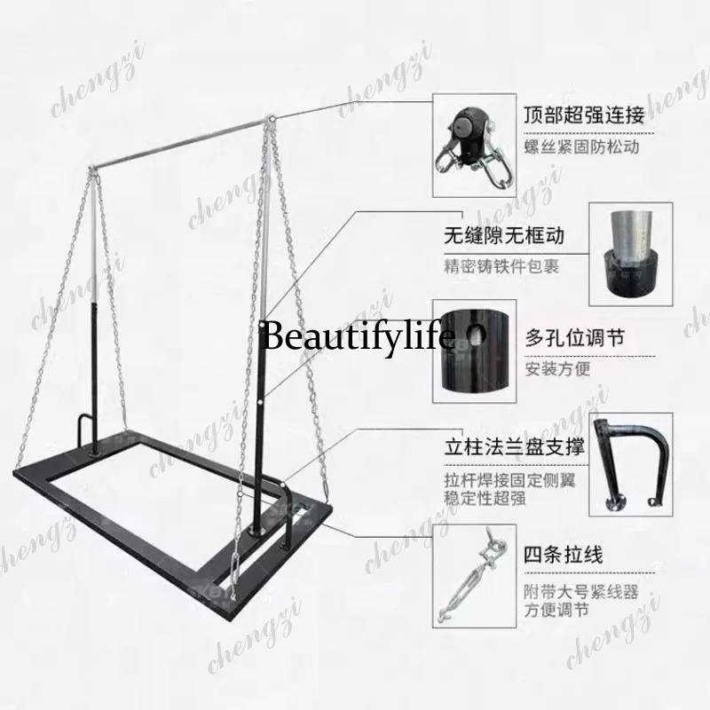 Indoor and outdoor horizontal bar pull-up household fixation-free fitness mobile lifting outdoor