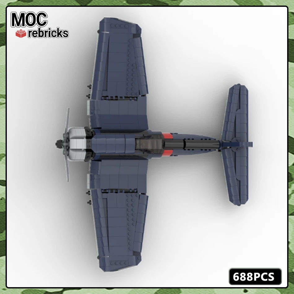 MOC Military Series importer nights Model UCS Fought F4U Corsair Flying Weapon Parts Set, DIY Kids Toys, Birthday Gifts