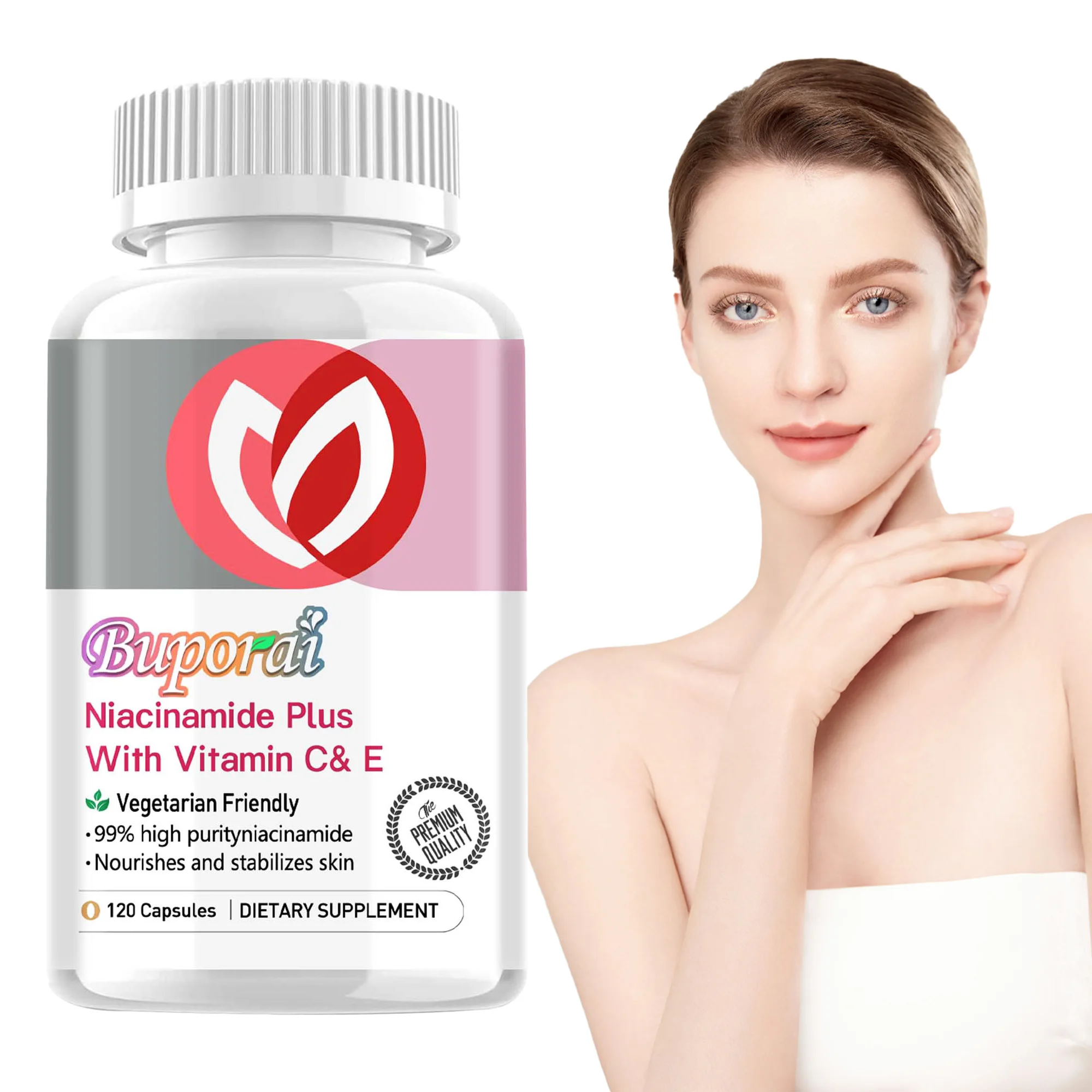 

Niacinamide with Vitamins C & E - Helps with Skin Cell Health,Smooth Skin,Wrinkle Reduction,Energy Production,Improving Immunity