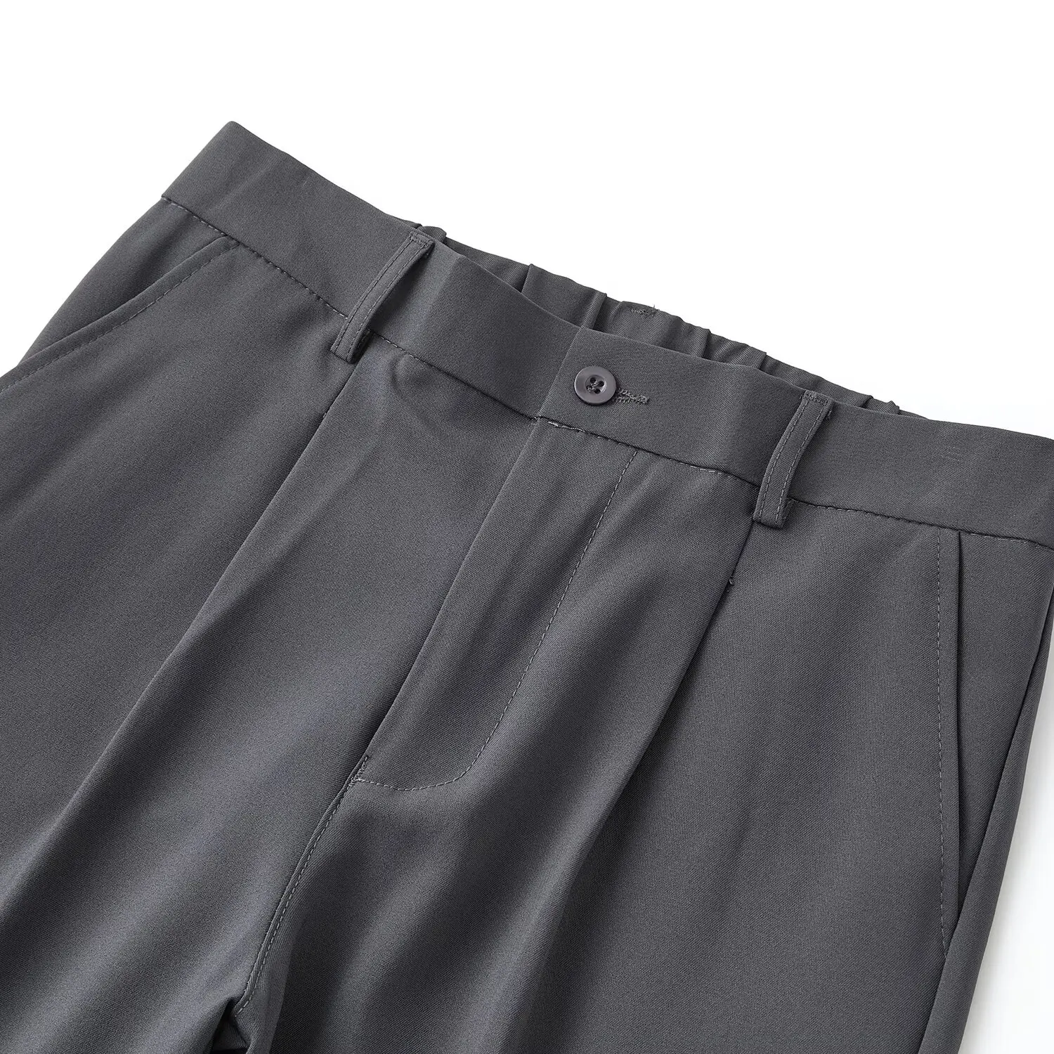 Herbsthosen für Herren, lockere Freizeithosen mit guter Drapierung, bodenlange Hosen, koreanischer Stil, trendige gerade Anzughosen. – Detail 1