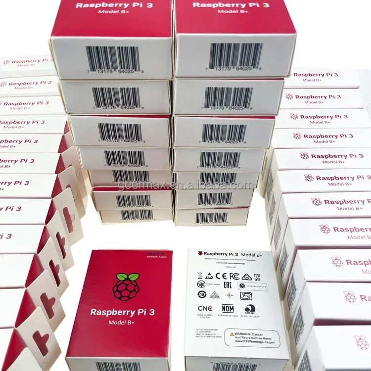 Raspberry Pi 3B + 3B Plus Computador original uma scheda singola 1.4GHz 64 bits Quad-core Dual-band WiFi 4.2/BLE Raspberry Pi 3 Modelo