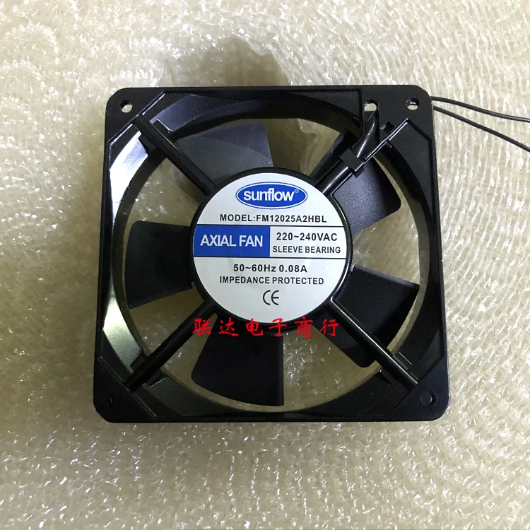 

SUNFLOW FM12025A2HBL AC 220-240 В 0,08 А 120x120x25 мм Охлаждающий вентилятор