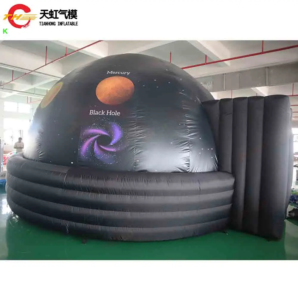 Transporte rápido planetário astronomia planeta tenda inflável gigante inflável móvel planetário cúpula tenda com ventilador