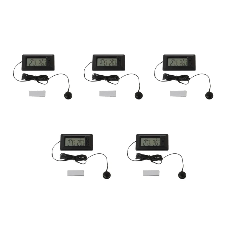 Termómetro Digital LCD para automóvil, para casas, oficinas, talleres con Cable 1,5 m, mejora Interior su coche, envío