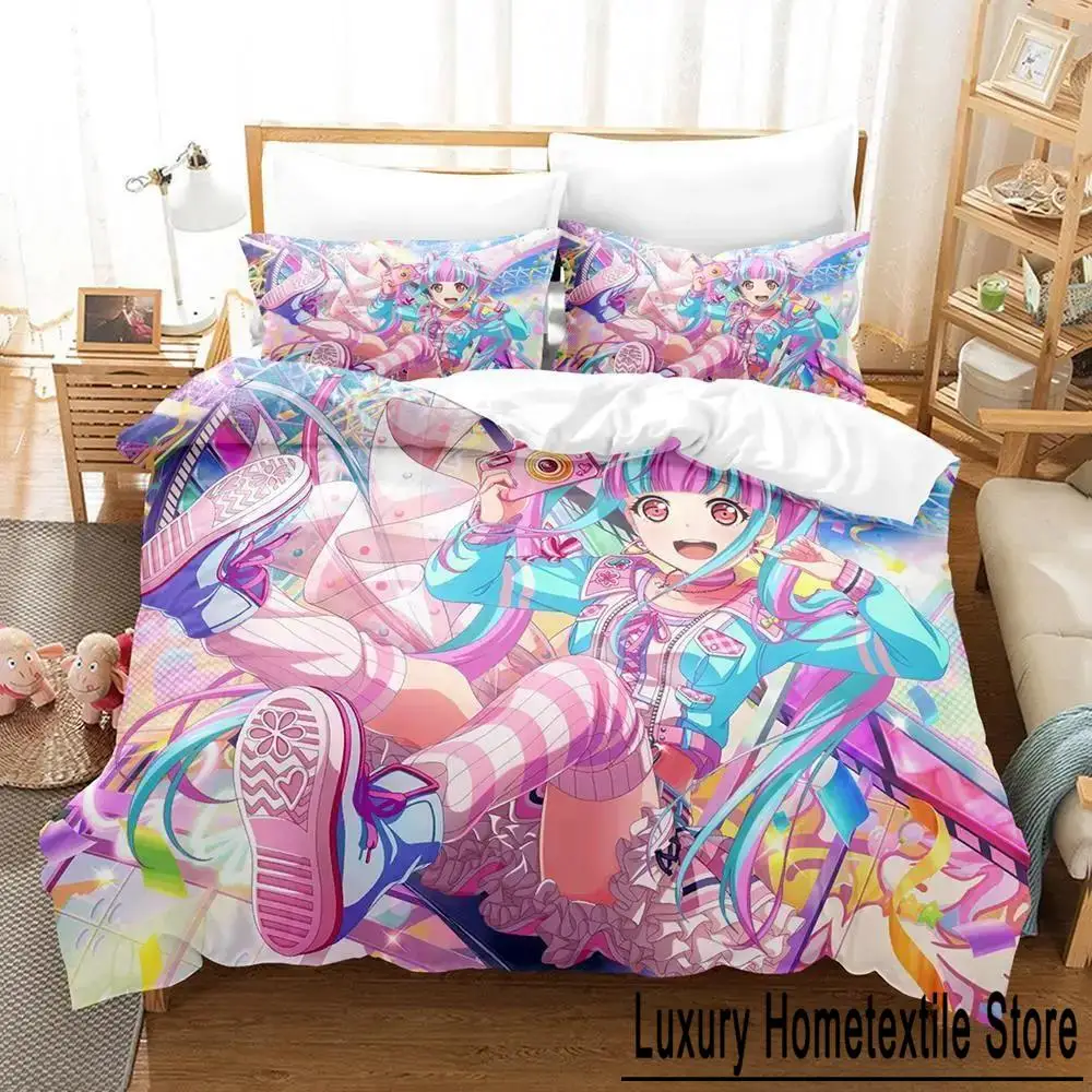 RAISE A SUILEN Bedding Set Cartoon Anime three-piece set Adult Kid Bedroom Duvet cover Sets 3D Print Kawaii Girls lit complet