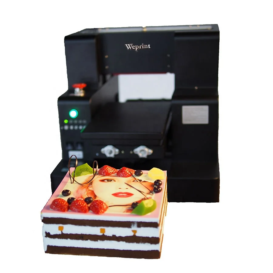 the printer can print on many hot selling products such as pizza box cake printer