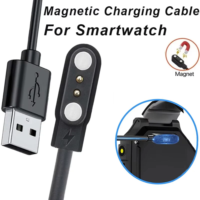 Universal Magnetic Smart Watch Charger Universal 2-Pin/4-Pin Strong Smartwatch Magnetic Organizer USB A Dock Charger Power Line