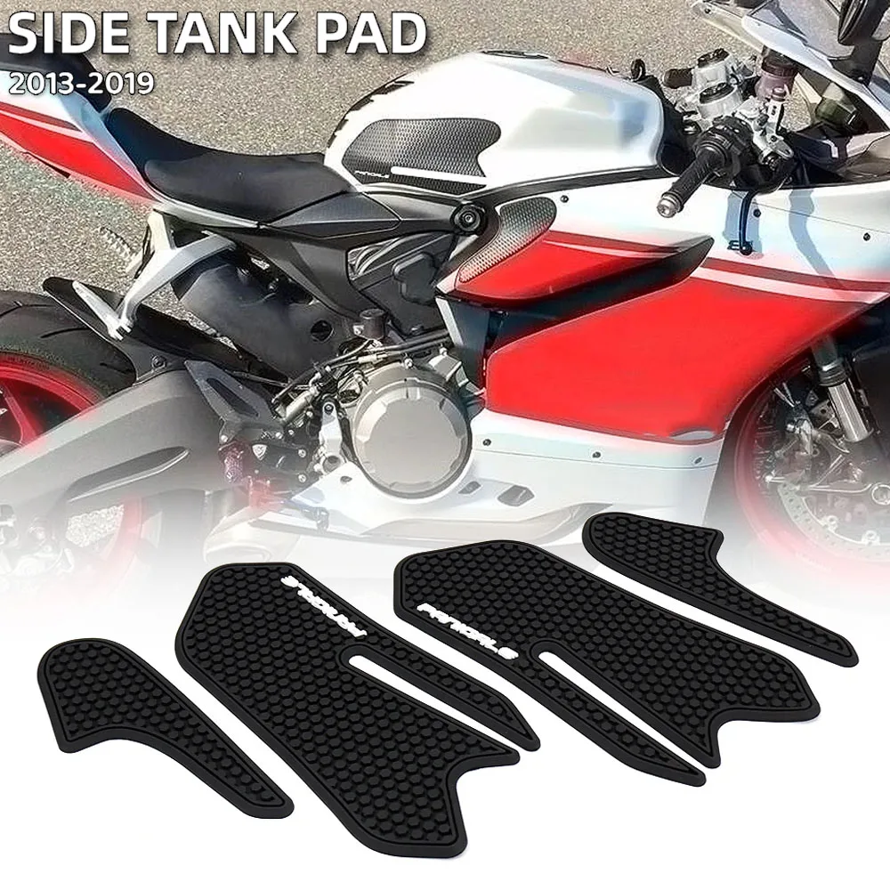 

2019 New Motorcycle Non-slip Side Fuel Tank Stickers Waterproof Pad For DUCATI PANIGALE 899 959 1199 1299 2019 2018 2017 2016