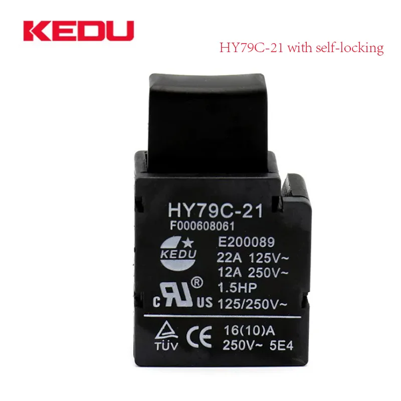 1pcs HY79-21 HY79C-21 KEDU Electric Tool Trigger Switch Push-Key Switches for Electrics Drill Hammer Saw Angle Grinder Mower
