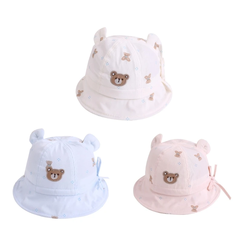 

Bucket Hat for Baby Sun Protective Hat Boys Girl 3-12M Headwear Camping Hat