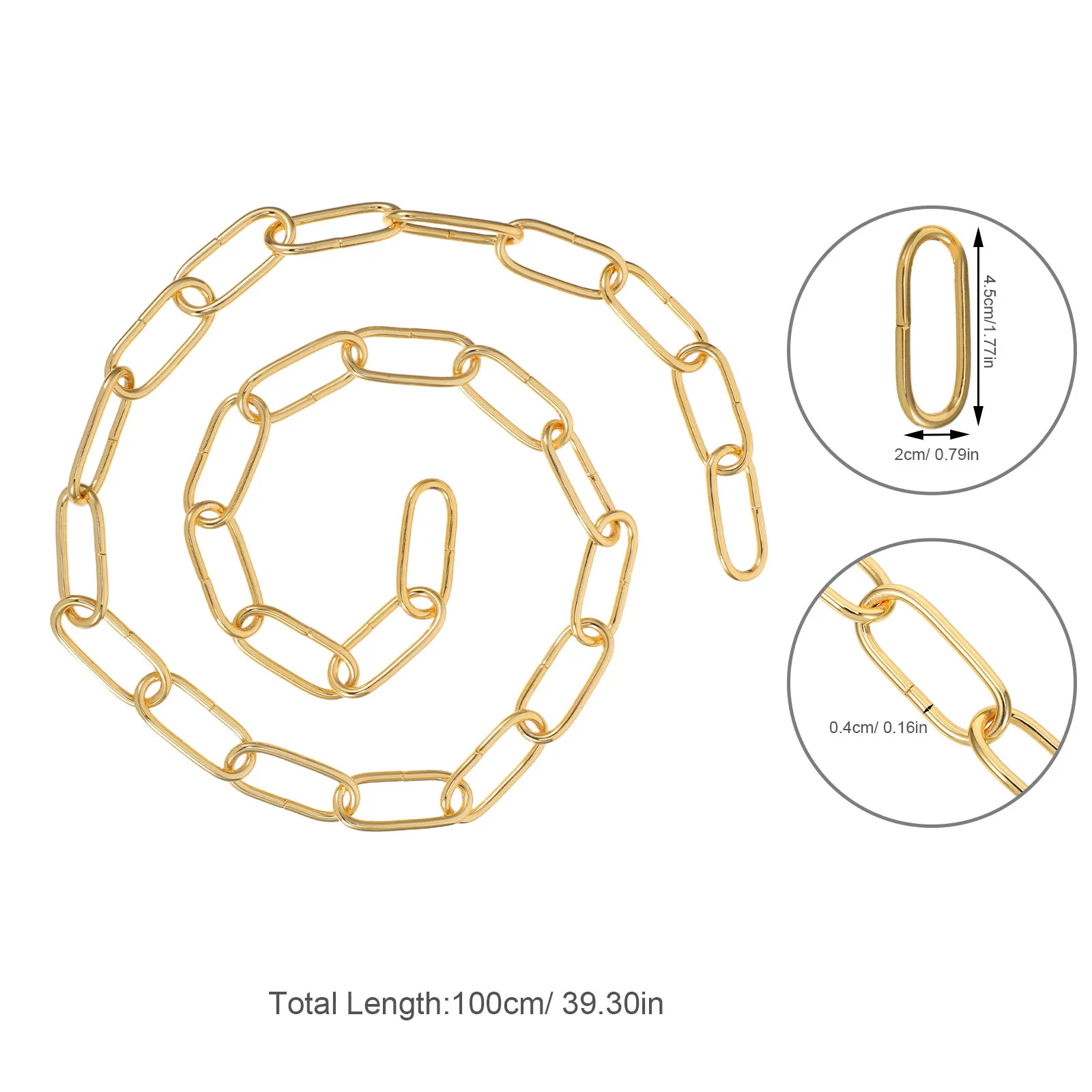 1M Heavy Duty Link Chain 4Mm Diameter Economical Utility Chain for Crystal Lamps Lighting Accessories Farm Gate Enclosure