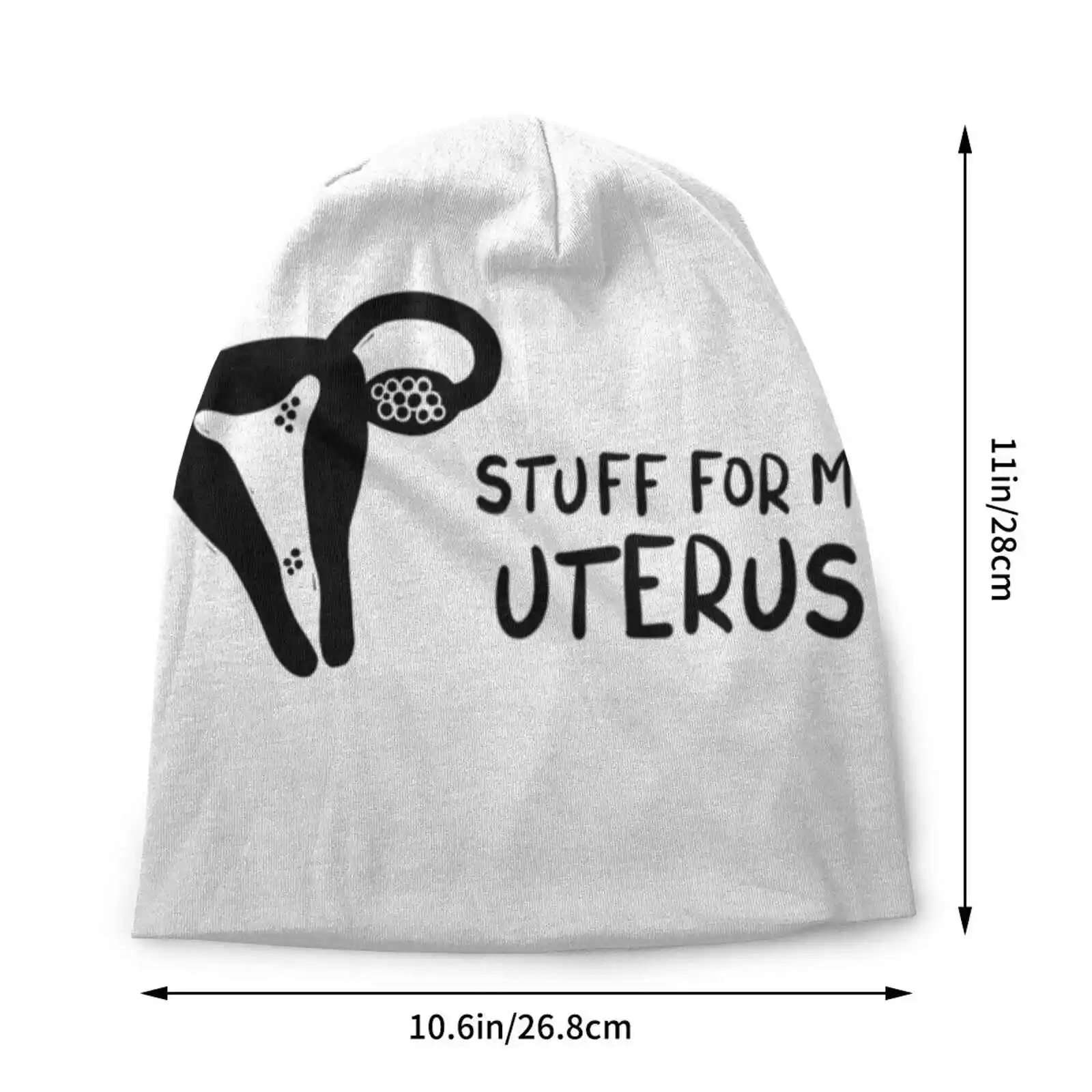 Stuff For My Uterus Pouch For Tampons Knitted Hat Warm Beanie Outdoor Caps Female Empowerment Feminist Design Uterus Design